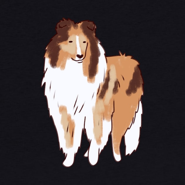 Collie rough illustration by Mayarart